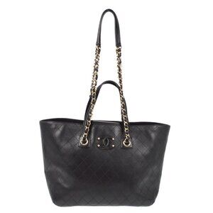 Chanel Black Lambskin Tote Bag